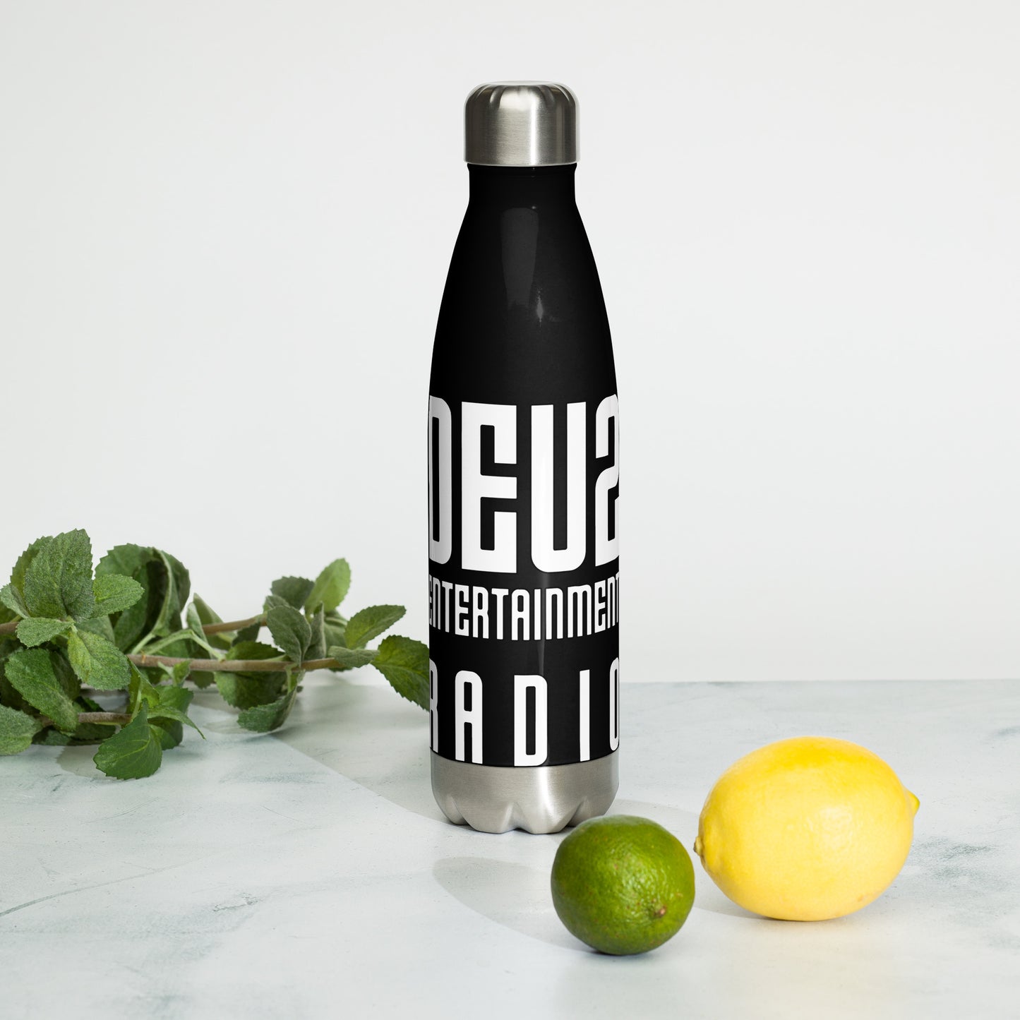 Deus Black Stainless steel water bottle